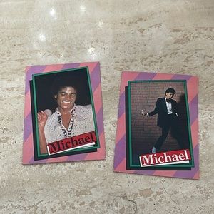 Vintage Michael Jackson Tops Trading Cards 2 quantity